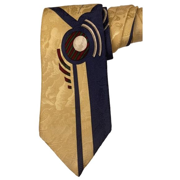 Vintage JOHN WEITZ     100% Silk Tie        Made in USA       Abstract Geometric - Picture 10 of 14